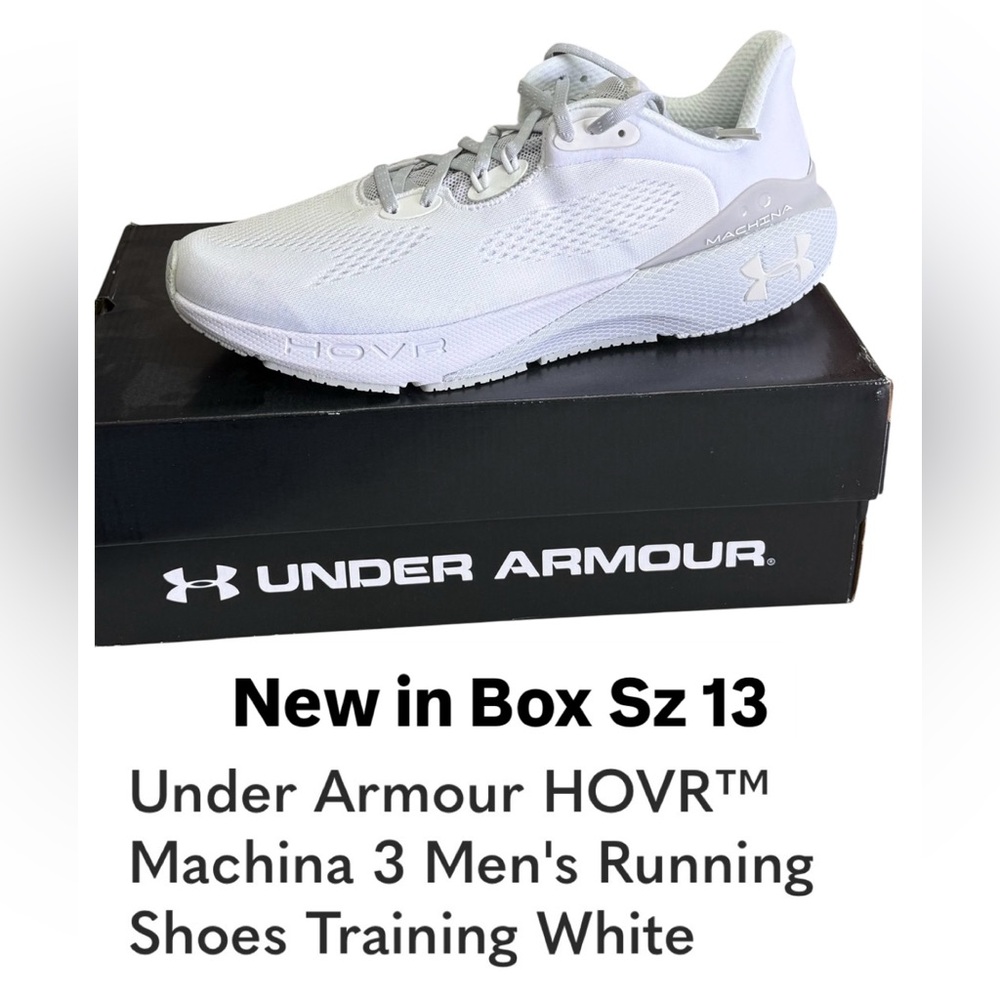 Under Armour HOVR Machina 3 White Sneakers Sz 13 NEW